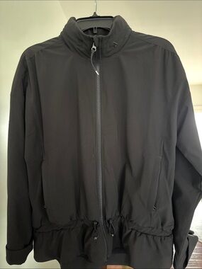 SPANX Black Lightweight Windbreaker Jacket